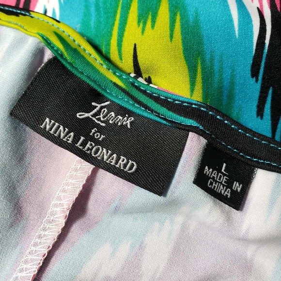 Lennie for Nina Leonard size Large Colorful Sleeveless Dress - Picture 6 of 8